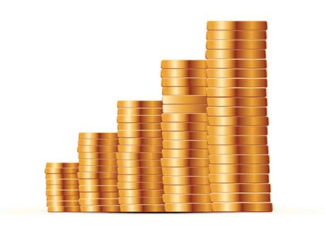 Illustration of a stack of pennies